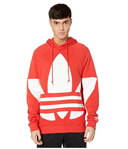 adidas Originals Men's Big Trefoil Hoodie Sweatshirt, Lush Red, L