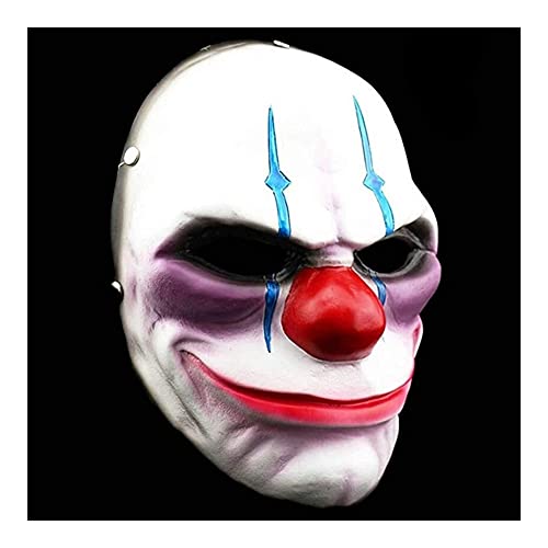 Resin Payday Mask, Dallas/Wolf/Chains/Hoxton Cosplay Mask Halloween Masquerade Party Theme Game Character Props (Color : Payday 2 Chains Mask)