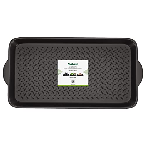 Matace 100% Small Rubber Boot Tray for Entryway - Rubber Mat - Small Shoe Tray-Rubber Shoe Mats for Shoes and Boots for Indoor and Outdoor Use, 27.95'x 15.74'