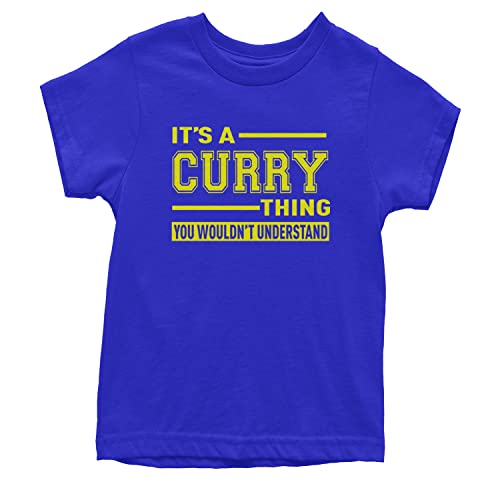 Expression Tees Youth It's a Curry Thing T-Shirt Medium Royal Blue