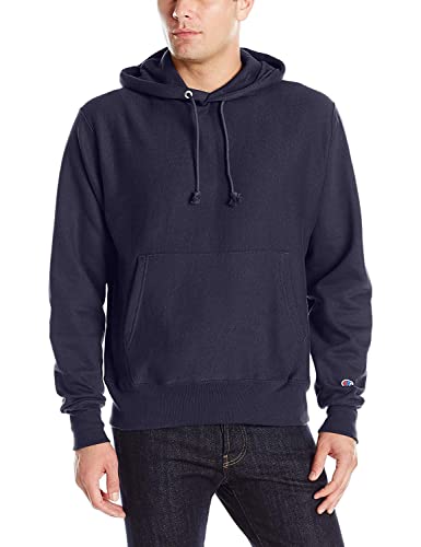 Champion Men's Reverse Weave Pullover Hoodie, Navy, L