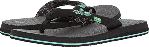Sanuk Women's Yoga Paradise 2 Sandal - 1091869 Black Paradise Palms - 8