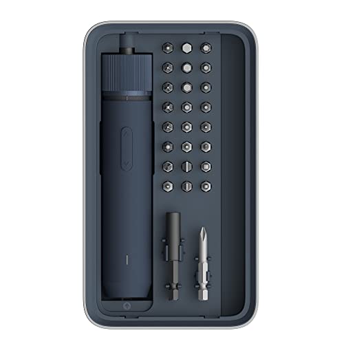 HOTO Electric Screwdriver Kit, Upgraded 3.6V Cordless Screwdriver Rechargeable, Magnetic Case Lid, 25 S2 Metal Bits, 3 Torque Settings, 1500mAh Battery, LED Light for Furniture/Electrical Repairs