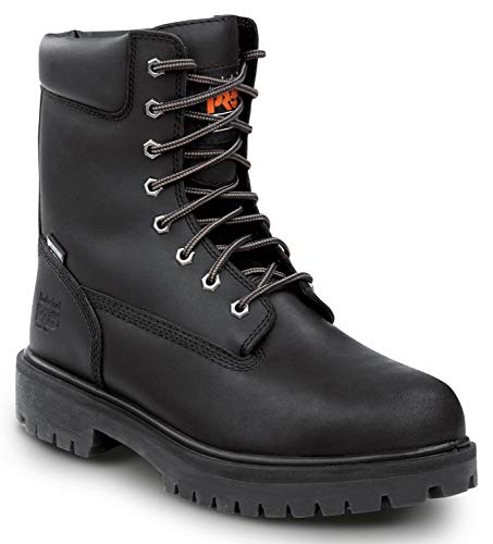Timberland PRO 8IN Men's, Black, Steel Toe, EH, MaxTRAX Slip Resistant, WP Boot (10.5 M)