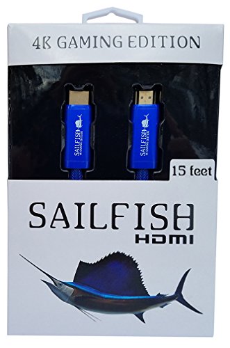 4K Ultra HD HDMI Cable Supports 2160p, 4K@60Hz, HDR, ARC with Cable Management Strap Compatible with Xbox Series S, Xbox One, PS5, PC, HDTV, Blu-Ray (15 Feet, Blue)