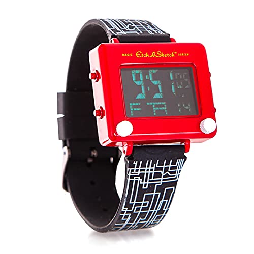 Mighty Mojo Etch A Sketch Digital Collectors Watch - Officially Licensed - Stainless Steel Watch - Pop Culture Retro 90's
