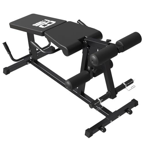 FAGUS H Leg Extension and Leg Curl Machine,Seated Leg Extension and Lying Curl Machine for Home Gym,Leg Press Bench Fit for Both 1'' and 2'' Weight Plates