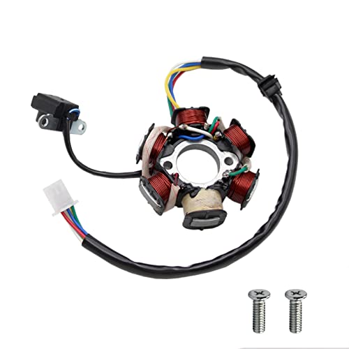 PRO BAT 6 Coil 5 Wire GY6 Stator Magneto 6 Coil Pole for GY6 50cc 70cc 90cc110cc 125cc Chinese ATVS Dirt/Pit Blikes Scooter Coolster Max Trade Roket Sunl Tank JCL Lance Znen Jonway