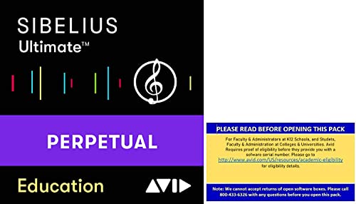 Sibelius Ultimate Music Notation Software for Students and Teachers (Download Card)
