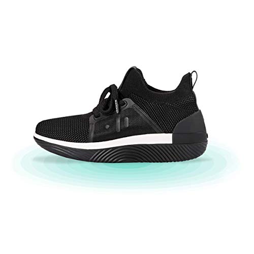 DropLabs EP 01 Classic Haptic Gaming Sneaker, Men, Size 11, for Music, Movies, VR, Bluetooth, 360 Haptic Feedback, 6-Hour Battery Life, Magnetic Charge Connector, Water Resistant, Black and White, M-EP1-US-B-11
