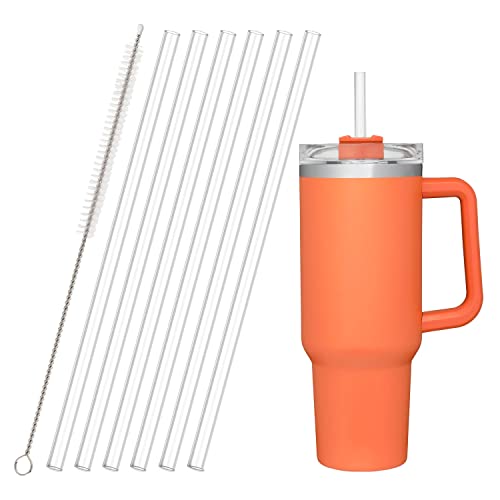 Replacement Straws for Stanley 40 30oz Adventure Quencher Travel Tumbler 6Pack, YOELIKE Reusable Clear Straws with Cleaning Brush, Compatible with Stanley Cup Mug Accessories