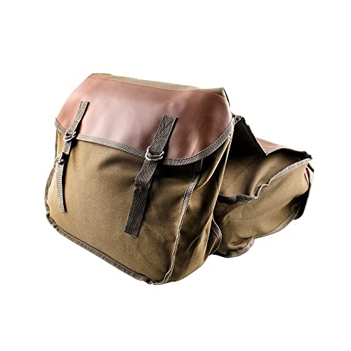 Sporacingrts Motorcycle Saddlebags Universal Tool Bag Compatible with Scooter Suzuki Yamaha Kawasaki (Brown)