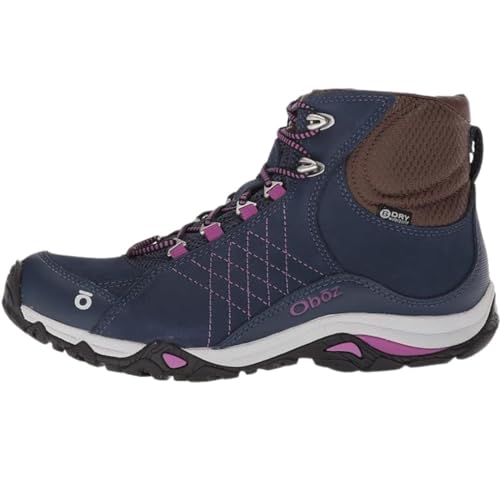 Oboz Women's Sapphire Mid B-Dry Waterproof Hiking Boot, Huckleberry, 9