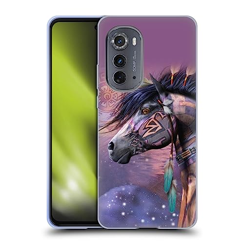 Head Case Designs Officially Licensed Laurie Prindle Native American Shaman Fantasy Horse Soft Gel Case Compatible with Motorola Edge (2022)