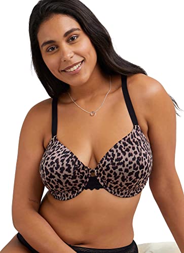 Maidenform Womens One Fabulous Fit 2.0 Full Coverage Underwire Bra, 36C, Zippy Animal Print/Black