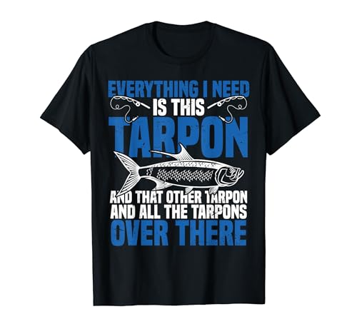 Tarpon Fishing Spot Rod and Reel Combo Tarpon Fisherman T-Shirt