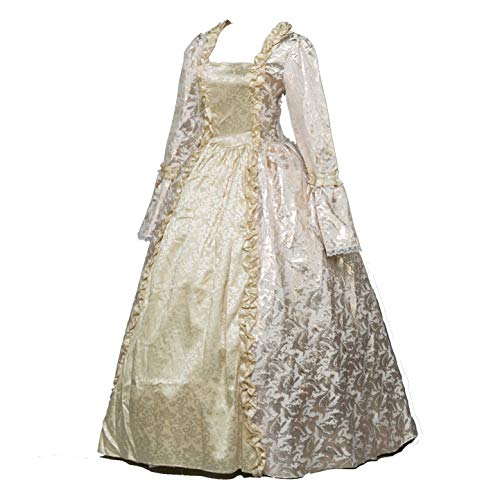 CountryWomen 18th Century Women's Rococo Ball Gown Long Masquerade Dresses(XL, rococo-16)