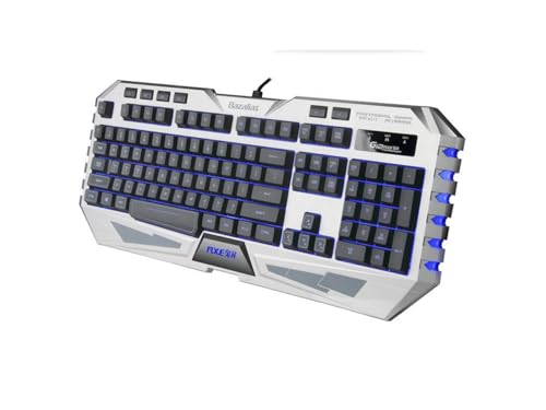 HaoYiShang FXLE G12 Colorful Marquee Wired Waterproof Gaming Keyboard, Mechanical-Similar Typing/Gaming Experience 104-key Gaming Keyboard
