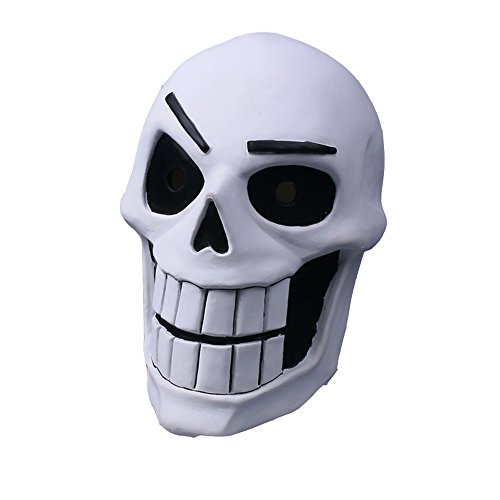 Molagogo Deluxe Latex Game Full Head Mask Cosplay Costume Helmet Party Fancy Ball Halloween Christmas Props (For Adult, Skeleton)