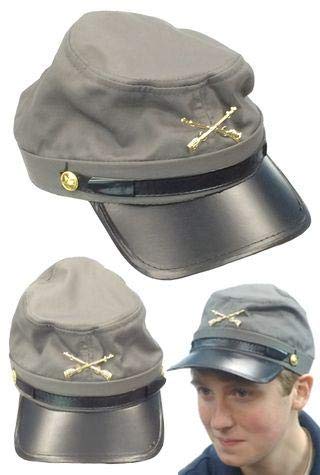 Civil War Confederate Grey Kepi Hat-Army Toys