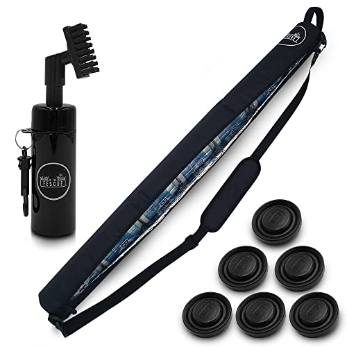 In The Fescue - Superior Golf Beer Sleeve for Golf Bag Bundle - Golf Cooler, Ice Packs and Water Golf Brush - 7 Can Insulated Golf Beer Sleeve - 6 Reusable Ice Packs for Cooler - Golf Club Water Brush