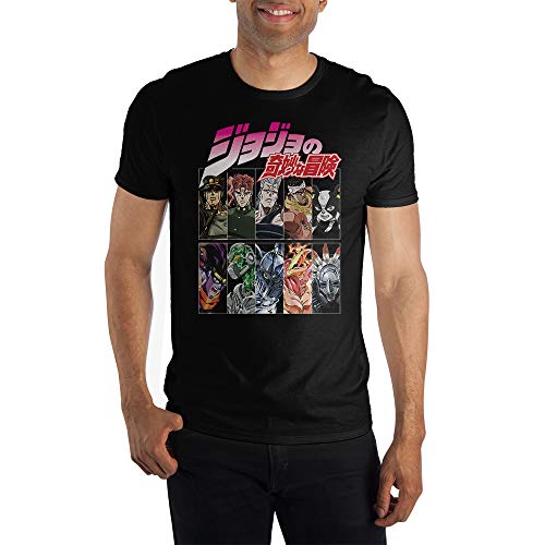 Bioworld JoJo's Bizarre Adventure Stardust Crusaders Joestar Group Black Short-Sleeve T-Shirt-Medium
