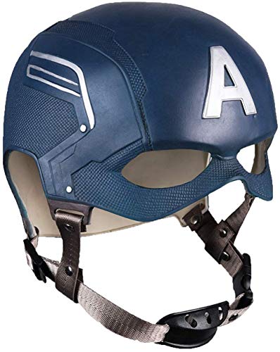 Captain Cosplay Helmet Movie Mask Latex Halloween Props Blue