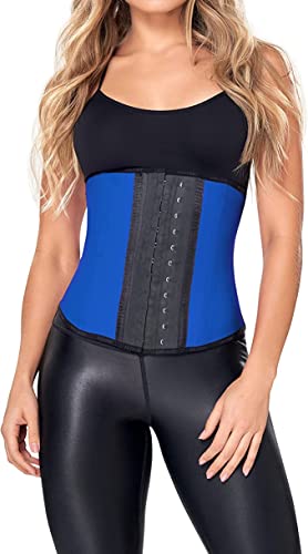 Ann Chery Corset Waist Trainer for Women’s Weight Loss - Colombian Waist Cincher - 2 Hook Latex Body Shaper - Edition 2026 Blue
