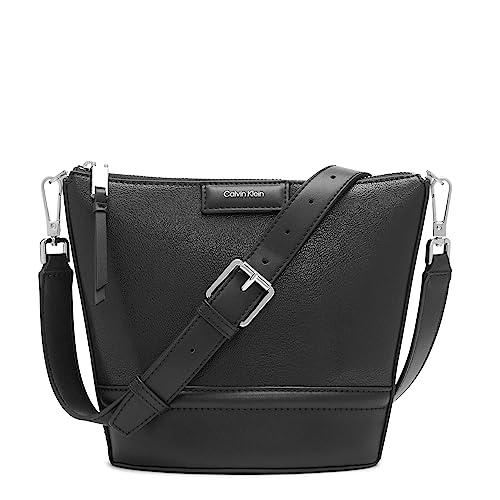 Calvin Klein Ash North/South Crossbody, Black/Silver