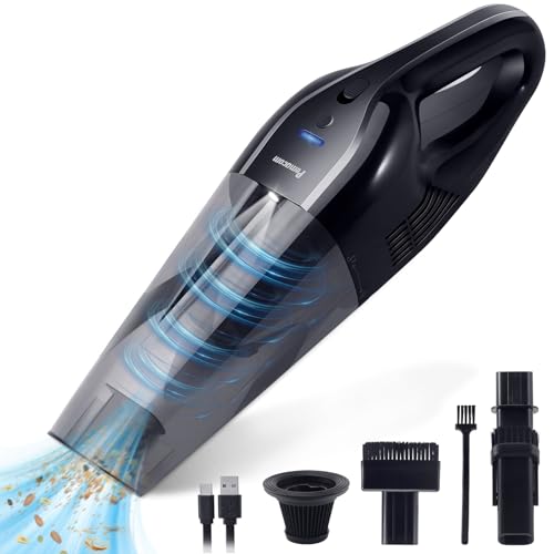 Handheld Vacuum Cordless Portable 10KPa - Wireless Lightweight Strong Suction Power Low-Noise USB Quick Charge Small Hand Vacuum Cleaner LED Light HEPA Filter Easy to Clean for Home/Car/Pet hair/Dust