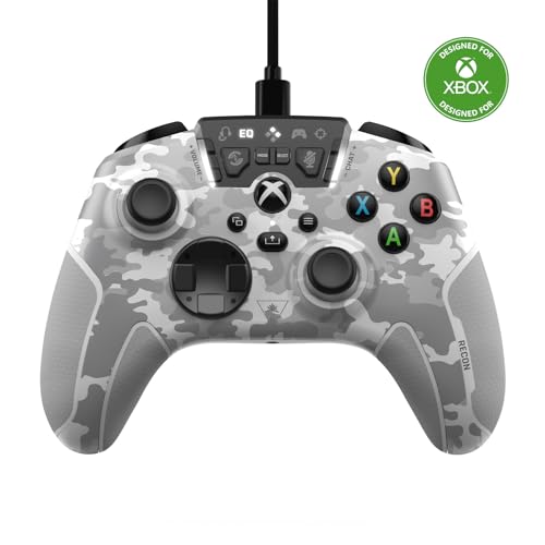 Turtle Beach Recon Controller Wired Game Controller Officially Licensed for Xbox Series X, Xbox Series S, Xbox One & Windows - Audio Enhancements, Remappable Buttons, Superhuman Hearing – Arctic Camo
