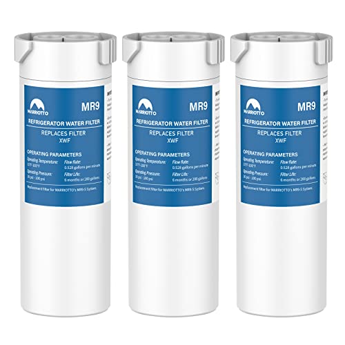 MARRIOTTO XWF Water Filter Replacement for GE XWF Refrigerator Water Filter, 3 Pack (Not XWFE)