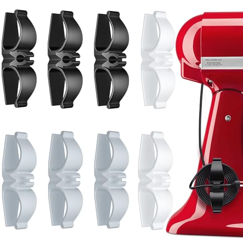 【8 Pack】Cord Organizer for Appliances, Upgraded Kitchen Appliance Cord Organizer Stick On Appliance Wire Organizer Wire Wrapper for Kitchen Appliances Mixers, Coffee Maker, Pressure Cooker, Air Fryer