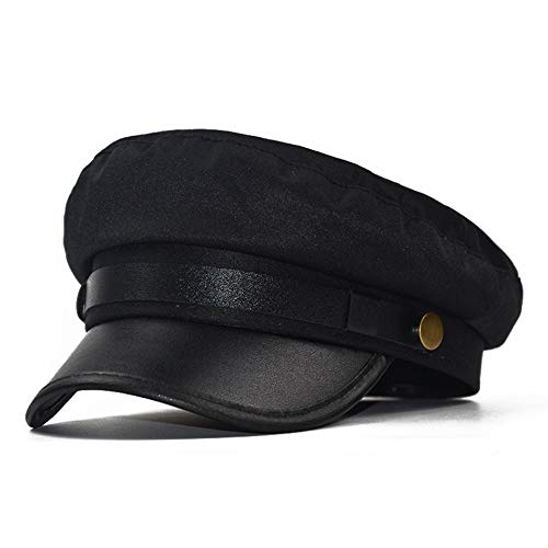 Chauffeur Hat for Men Women Classic Vintage Newsboy Cap Costume Hats Beret Cap (as1, Alpha, one_Size, Black, One Size)