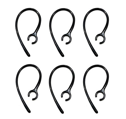 6 pcs (SK-CHP) Replacement Set Earhooks Earloops Compatible with Jawbone Era: Shadowbox, Smokescreen, Midnight, Silver Lining, and Jawbone Prime, Prime Earcandy Headsets