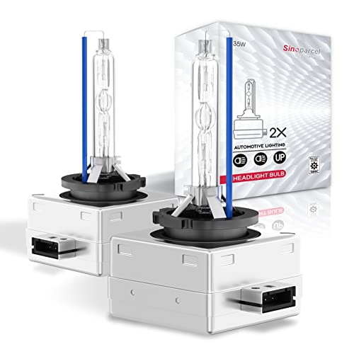 Sinoparcel D1S Xenon HID Headlights Bulb - 8000K 35W High Low Beam 66144 66140 85140 85415,etc Replacement Bulb -2Yr WTY- Pack of 2