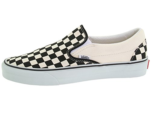 Vans Classic Slip-ON Skate Shoes (9 Men/10.5 Women, Black/Off White Check)