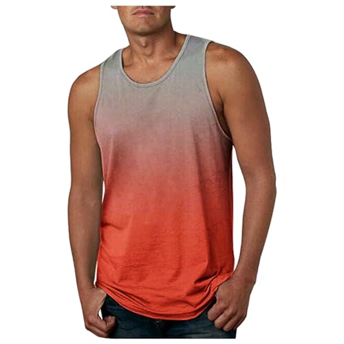 Men's Summer Casual Sports T Shirt Fashion Lapel 3D Gradient Short Sleeved Crew Neck Vest Stocking Gift (Pink, XL)