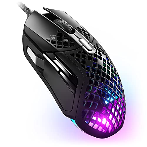 SteelSeries Aerox 5 - Lightweight Gaming Mouse - 18000 CPI -- TrueMove Air Optical Sensor - Ultra-Lightweight Water Resistant Design - Universal USB-C Connectivity (Renewed)