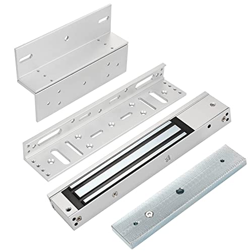 Electromagnetic Lock with Z and L Bracket 280KG 600LBS Holding Force Electric Magnetic Door Lock 12V Fail Safe NC Mode for Access Control System