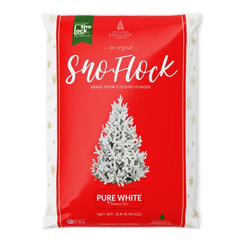 SnoFlock The Original Premium Self-Adhesive Snow Flock Powder with ShimmerSpec | Exclusive Formula | 2 Pounds [0.90Kg]
