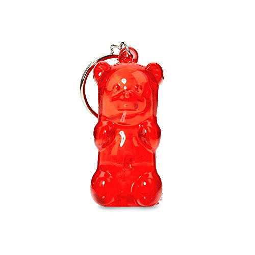 Gummygoods Gummy Bear Bite-Sized Light Up Keychain ? Tummy-Squeeze LED Light - Kids, Accessories, Backpack, Purse, Key Ring, Party Favors (Red)