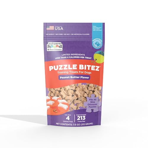 Outward Hound Nina Ottosson Puzzle Bitez Training Treats for Dogs Peanut Butter Flavor Soft Small Dog Treats Dog Training Treats