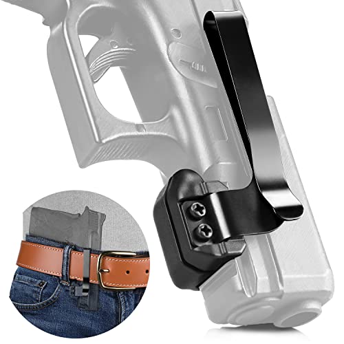 Universal Rail Gun Clip, Low Profile Concealed Carry Gun Clip Fit: Gun w/Rail 1.31 Inch and Plus, Including Not Limited: Beretta/Steyr/Vampir/Tara/S&W/SIG/Springfield/Ruger/H&K/Taurus/Walther