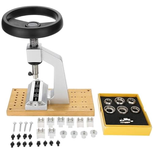 YUYTE 5700 Bench Watch Case Opener, Wristwatch Tool Back Opener with 6 Dies Suitable for Watch Making and Repair