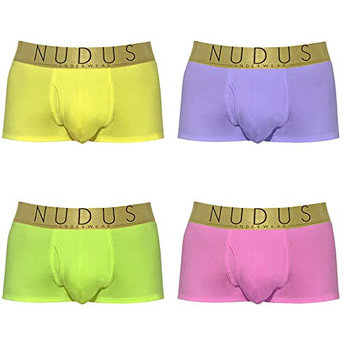 NUDUS UNDERWEAR With Fly - Comfortable Tag-Free Trunks - Pack Of 4
