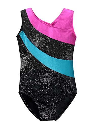 DAXIANG Gymnastics Leotards for Girls Sleeveless Leotard Girls Black Leotard for Toddler Dance Unitards Biketards