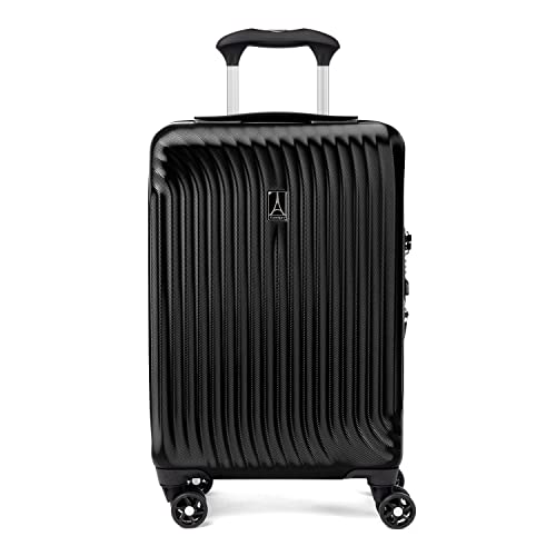 Travelpro Maxlite Air Hardside Expandable Luggage, 8 Spinner Wheels, Lightweight Hard Shell Polycarbonate, Black, Compact Carry-On 20-Inch