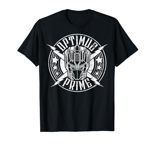 Transformers Optimus Prime Vintage Rock Lightning Logo T-Shirt