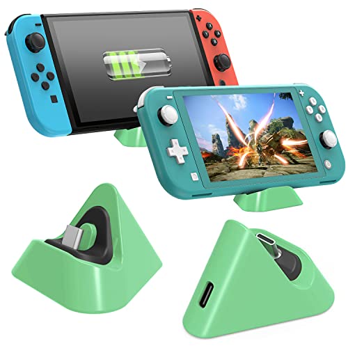 Charging Dock Compatible with Nintendo Switch/Switch Lite/Switch OLED Model, Compact Charger Stand Station with Type C Port Compatible with Nintendo Switch Lite 2019 / Switch OLED Model